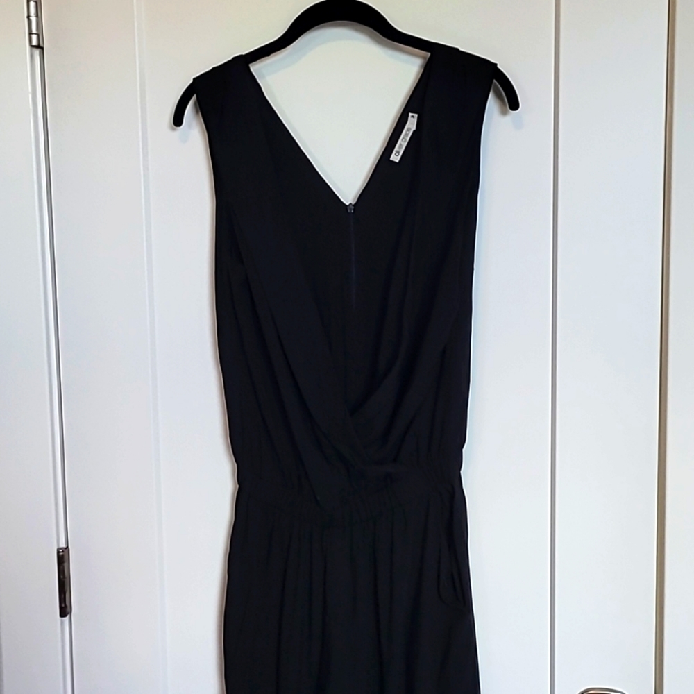 Black sleeveless jumpsuit. Medium. Oliver Grace.
